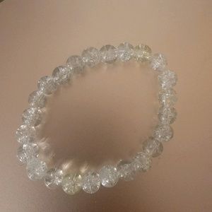 White beaded bracelet